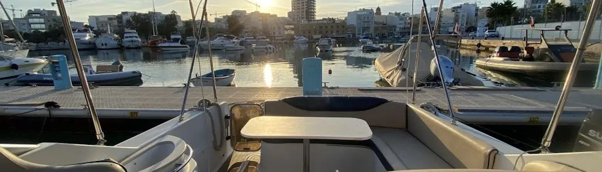 View from the boat in the harbour during the Full Day or Sunset Private Boat Trip from Gżira (up to 4 people).