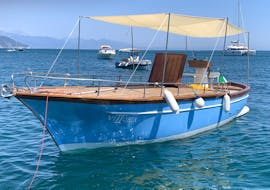 The typical wooden boat you will use during the Boat Trip from La Spezia to Cinque Terre, Porto Venere & Lord Byron's Grotto from 5 Terre Boat Experience.