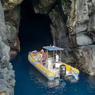 The RIB boat you will use during the Private RIB Boat Trip from Stintino to Asinara National Park with Apéritif from North West Sea Excursions Asinara.