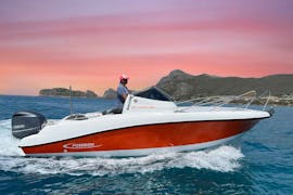 Boat to rent during the Private Boat Trip from Falasarna to the Balos Lagoon & Gramvousa at Sunset from Falassarna Activities Crete.