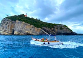 The boat you will use during the Private Boat Trip from Monterosso with Stop in Vernazza or Manarola & Snorkeling from Maestrale Boat Tour Cinque Terre.