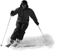 A skier enjoying his Private Ski Lessons - Innsbruck-Umgebung from snowsport IGLS WolfgangPlatzer Innsbruck.