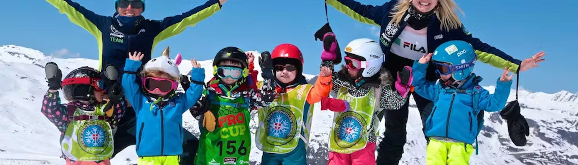 Kinder-Skikurse für Anfänger (5-13 Jahre) - Maximal 4 pro Gruppe.