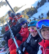 Kinder-Skikurs für Fortgeschrittene (6-10 J.) - Kleine Gruppen mit Alpinskischule Edelweiss Kirchberg.