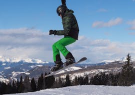 Cours de snowboard Enfants (7-14 ans) 'Young Boarder Zone 2' pour Expérimentés avec BOARDat Saalbach-Leogang.