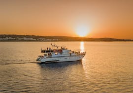 Sunset Boat Trip from Protaras to Blue Lagoon with Swimming Stops & BBQ from St Georgios Boat .