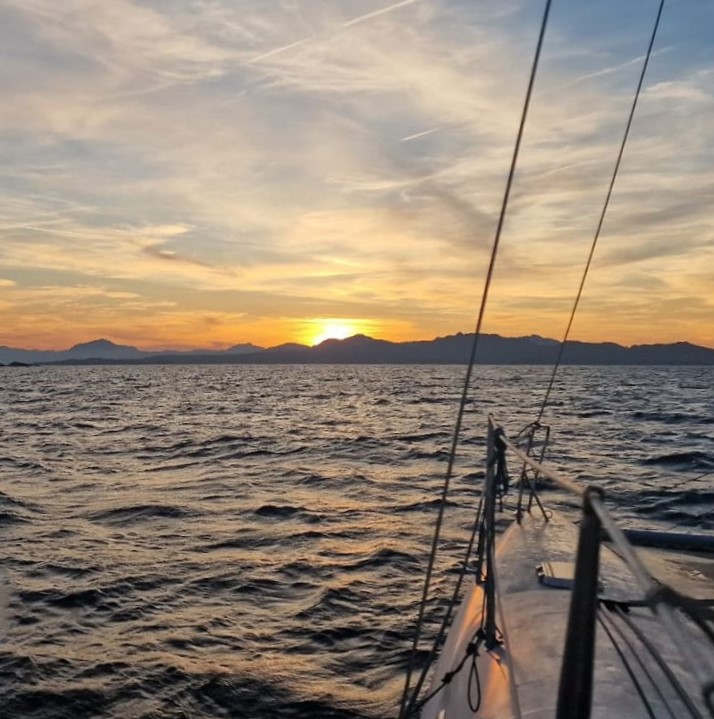 Sunset Catamaran Trip along Pittulongu Beach with Apéritif from Hakuna Matata Sail Catamaran Olbia.