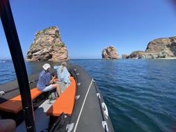 People enjoying their RIB Boat trip from Saint-Jean-de-Luz with Snorkeling from Oceanboat64 Basque Country.