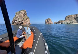 People enjoying their RIB Boat trip from Saint-Jean-de-Luz with Snorkeling from Oceanboat64 Basque Country.