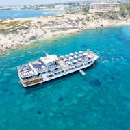 Full Day Boat Trip to Akamas Area from Paphos with Swimstop, BBQ Lunch & Open Bar from Wave Dancer Paphos.