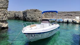 Location de bateau à Marina di Andrano (jusqu'à 8 pers.) - Santa Maria di Leuca, Grotta Palombara & Grotta Zinzulusa avec Poseidone Boat rental & Boat tours Salento.