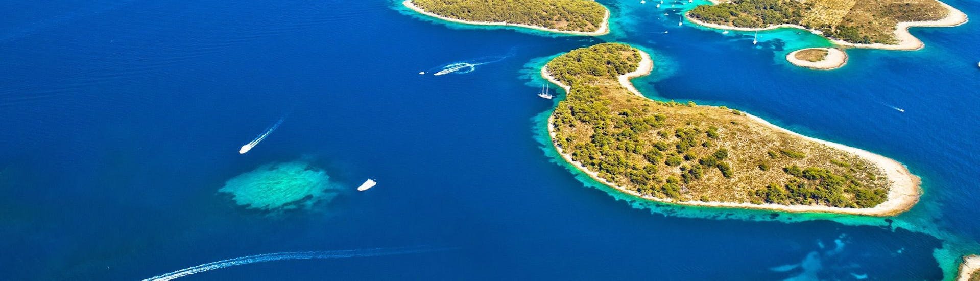 Panoramic View of Islands in Split with Waterworld Croatia.