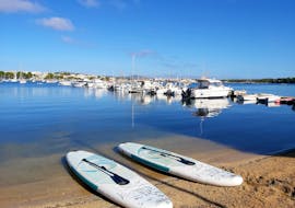 Safari SUP in Portocolom with Snorkeling and Swimming Stop from East Coast Divers Mallorca.