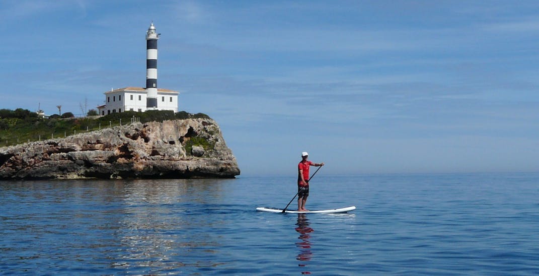 Safari SUP in Portocolom with Snorkeling and Swimming Stop.