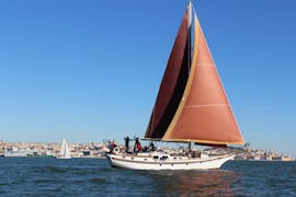 Sailing in the Afternoon on the Tagus river from Furanai Sailboat Tours Lisbon.