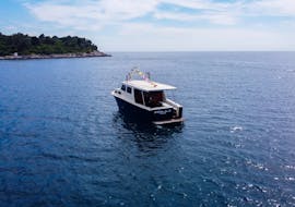 Private Boat Trip to Seagull Rock from Pula with Snorkeling & Swimming stops from Pula Boat Tours Croatia.