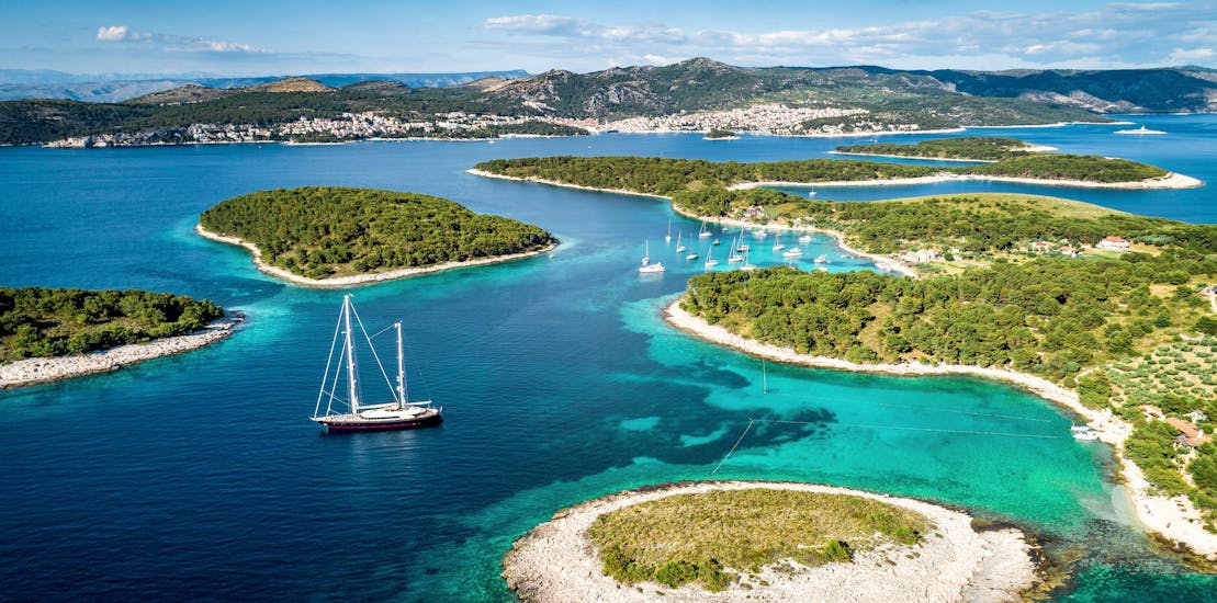 The Paklinski Island that you visit with Boat Trip to Golden Horn, Hvar & Paklinski Island with Snorkeling.
