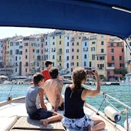Full Day Boat Trip along the Gulf of Poets with Apéritif & Swimming Stops from Venere Boat Tour Cinque Terre.