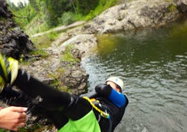 Canyoning in the Hochalp Gorge or Wiesbach Gorge in Lechtal for Families from Adventure Water Lechtal.