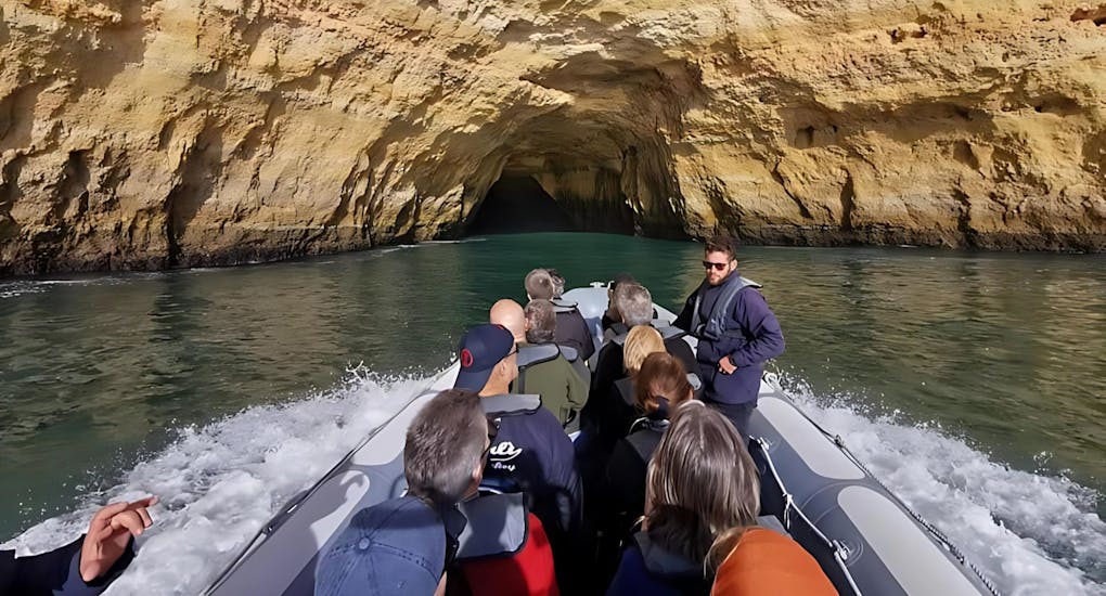RIB Boat Trip to Benagil Cave & Praia Marinha from Arade River.