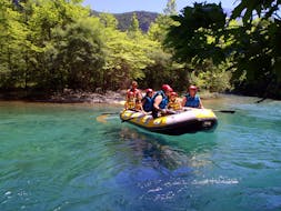People in rafting boat on clear waters during Rafting on the Voidomatis River from Active Nature Epirus.
