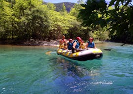 People in rafting boat on clear waters during Rafting on the Voidomatis River from Active Nature Epirus.