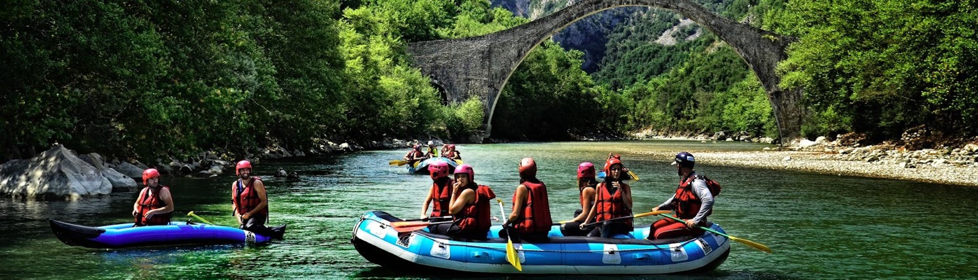 Rafting on the Arachthos Potamos River starting from Politsa’s Bridge.