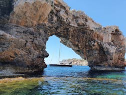 The rugged coastline of Mallorca during a Private Sailboat Trip from Alcúdia to the Northern Coast from Caribia Sailing Alcúdia.
