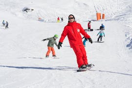 Lezioni di snowboard (dai 7 anni) per tutti i livelli con Swiss Ski School Verbier.