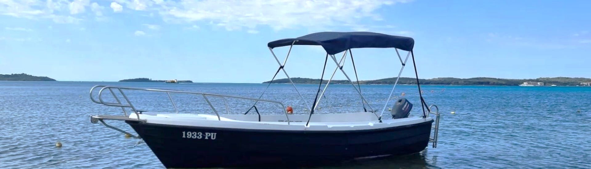 Here is a boat you can rent from Alex Rentals Fažana.