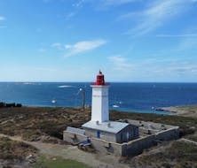 Un phare qui peut être vu pendant la Balade privée en bateau à l'archipel des Glénan - Journée avec H'CapOuest Glénan.