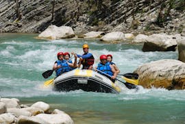 Group of people rafting during Rafting on the Arachthos River near Loannina from Active Nature Epirus.