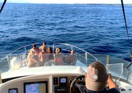 Here you can see costumers enjoying the private luxury boat trip with Anima Maris Daily Charters Istria.