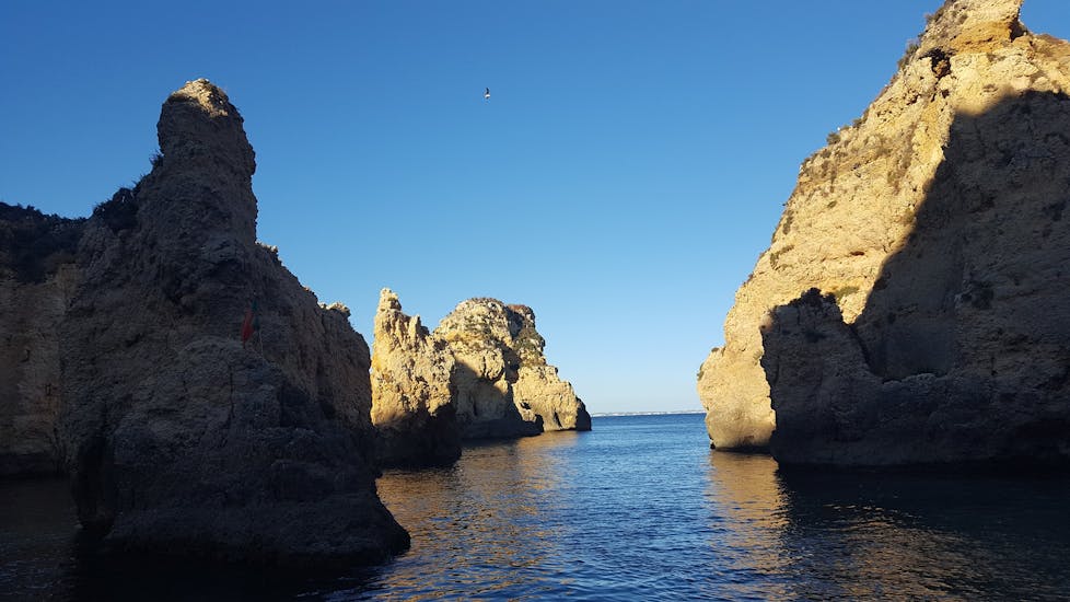A view on the cliffs during the Boat Trip to Local Caves in Salema from Salema tours.