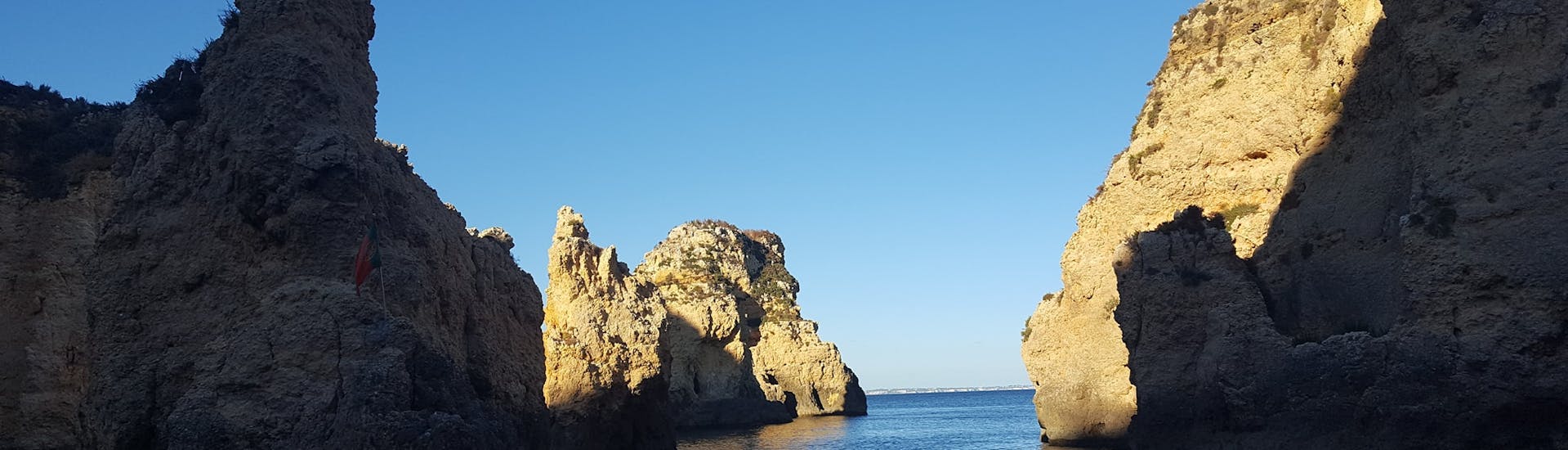 A view on the cliffs during the Boat Trip to Local Caves in Salema from Salema tours.