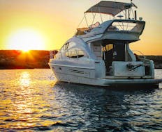 Private Sunset Boat Trip to Sunrise Beach & Love Bridge from Ayia Napa from Luxury Time Charters Cyprus.