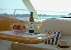 Here is a drink you can choose during the private luxury boat trip with Anima Maris Daily Charters Istria.
