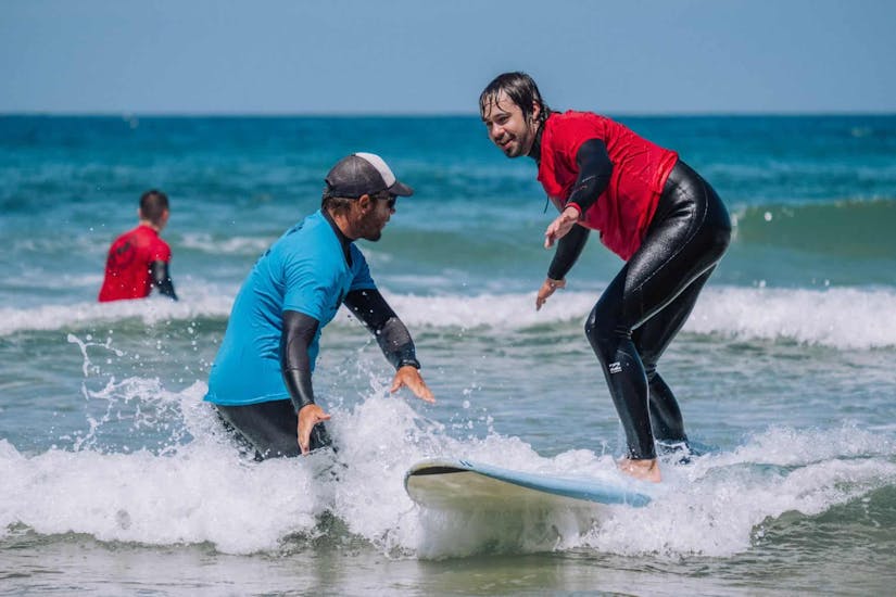 Someone who attends surfing lessons from 7 years in Lagos organised by Algarve Watersports.