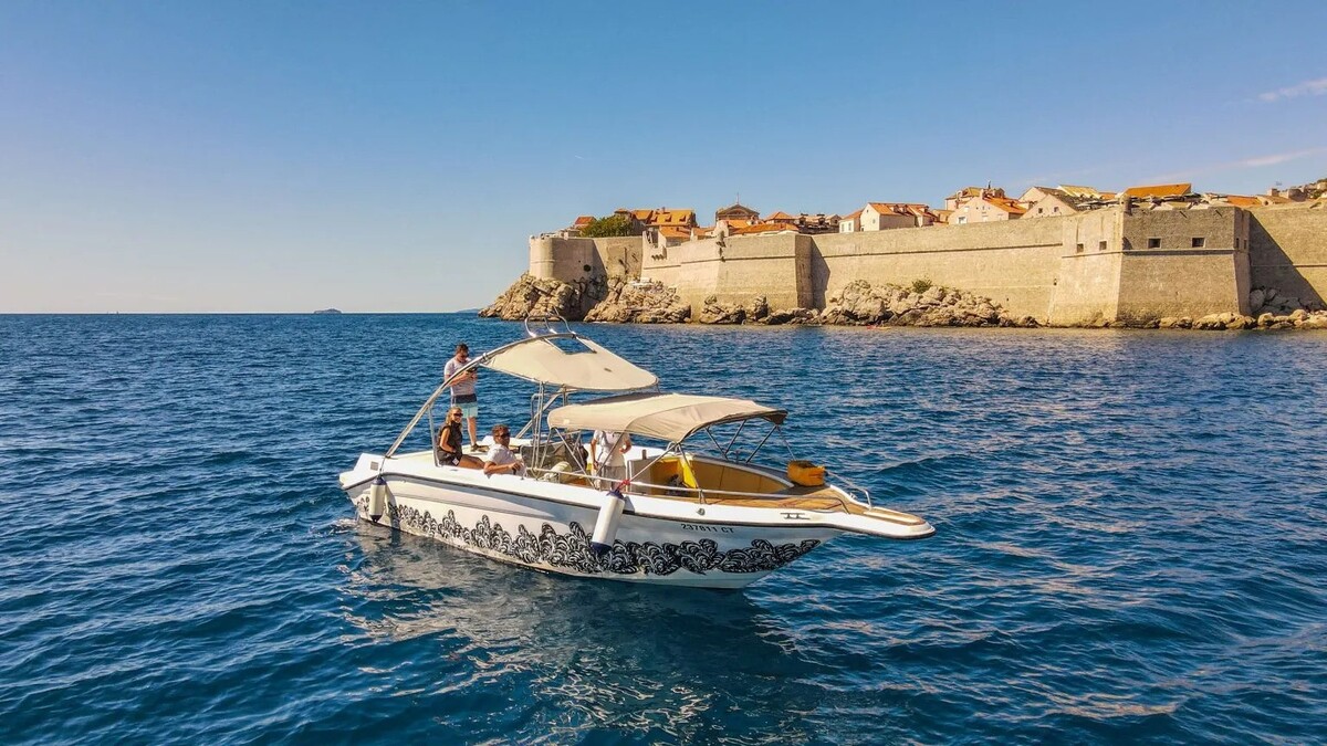 Here is one of the boats used for the boat trip with Karuzo Boat Tours Dubrovnik.