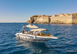 Here is one of the boats used for the boat trip with Karuzo Boat Tours Dubrovnik.