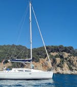 Our sailing boat in our Private Sailing Boat Trip along Costa Brava with Snorkeling from Set Sail Costa Brava.