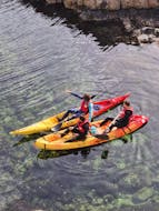 3 people in our Sea Kayak Tour along Platja d'Aro & S ‘Agaró with Snorkeling from Set Sail Costa Brava.