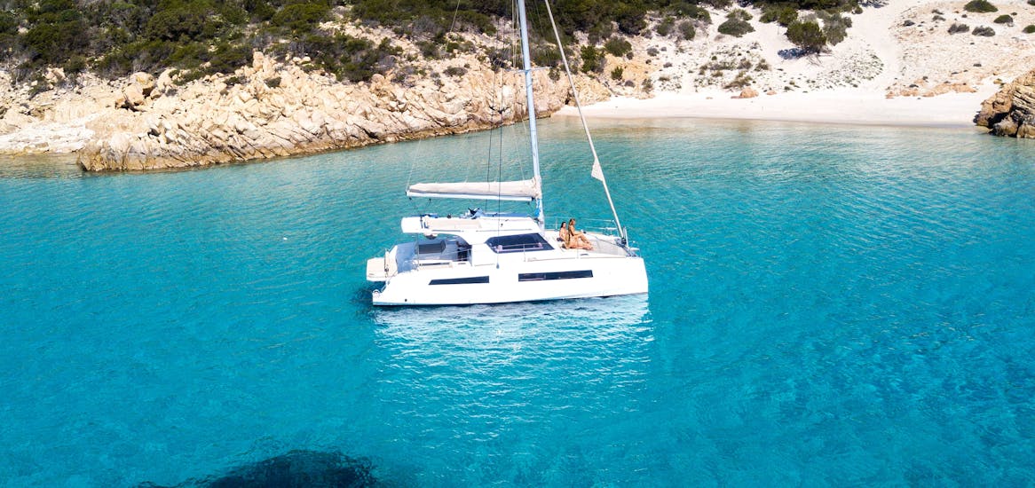 Private Luxury Catamaran Trip around La Maddalena Archipelago with Lunch.