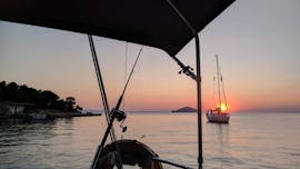 Une photo d'une vue possible de la balade en voilier avec Porto Scuba Halkidiki.