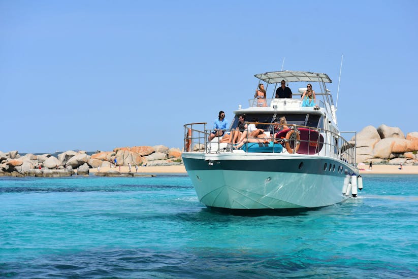 Boat used during the Private Boat Trip to the Lavezzi Archipelago from Bonifacio with Food & Drinks.