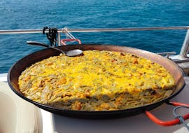 Our delicious Paella in our Catamar Trip along the Coast of La Safor with Swimming Stop & Paella from Boramar Gandía.