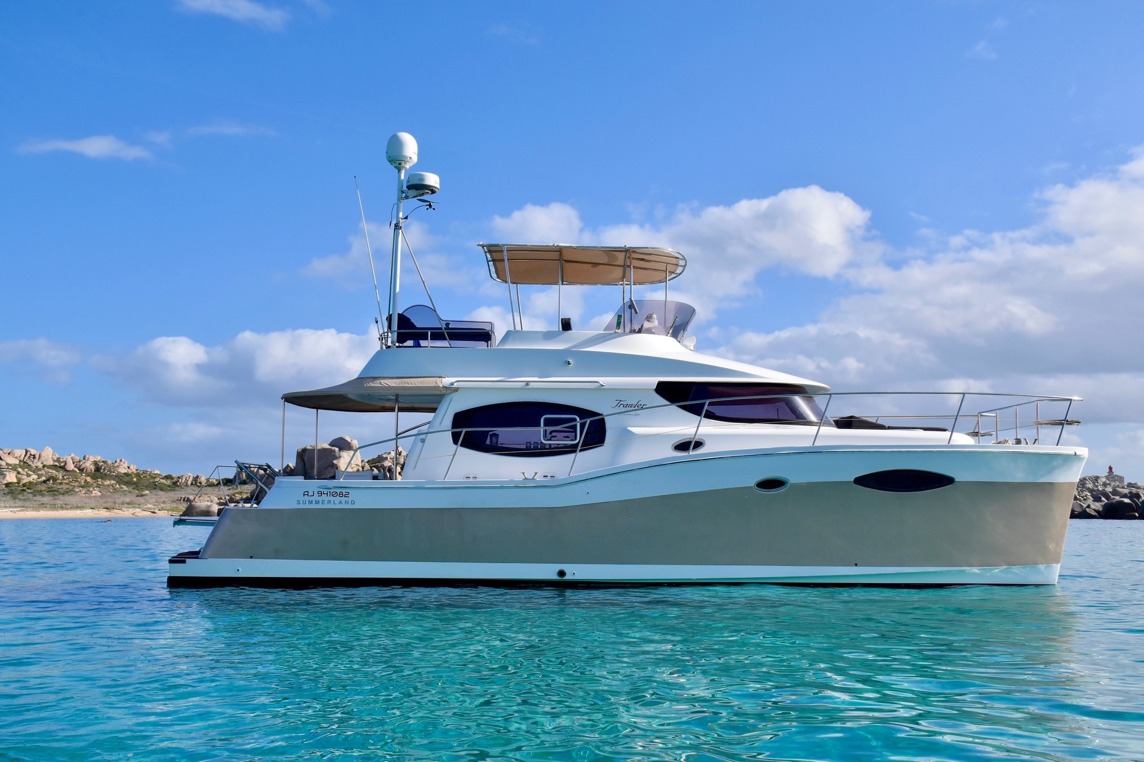 Catamaran Trip to Bouches de Bonifacio with Snorkeling from Bonifacio Catamaran.