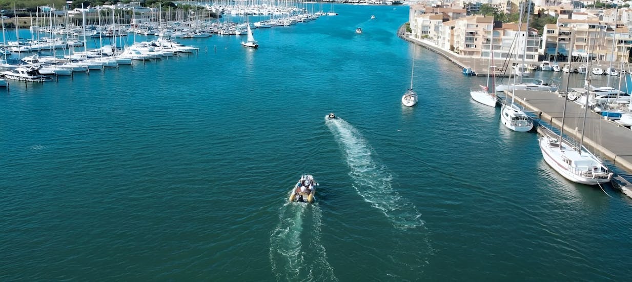 RIB-Bootsfahrt zum Hafen von Cap d'Agde von Vias.