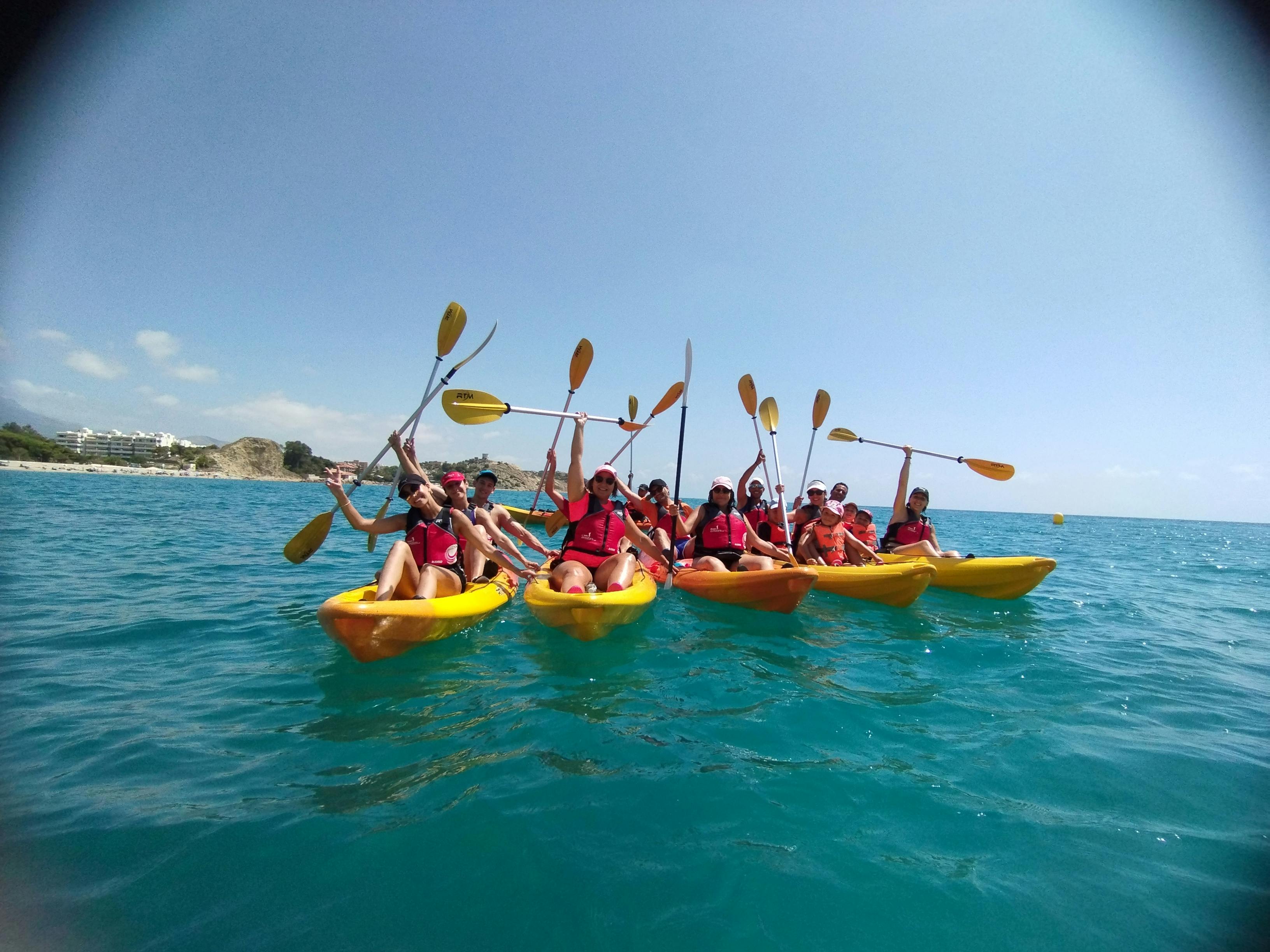 Sea Kayak Tour for Beginners in Villajoyosa from Alicante Aventura.