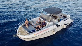Here we have a Boat Rental with Licence around the beautiful Blanes (up to 6 people) from Life Boat Costa Brava Blanes.